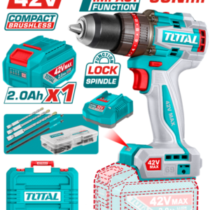 TOTAL TIDLI426981 Compact Brushless Cordless Impact Drill 42V