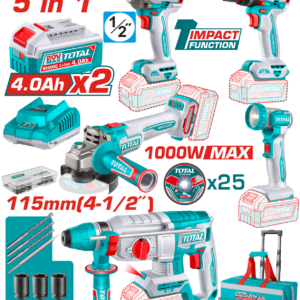 TOTAL TCKLI20592 5 Pcs Cordless industrial combo kit 20V