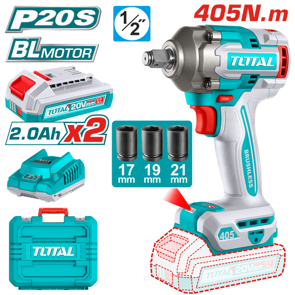 TOTAL TIWLI2045 Cordless impact wrench 1 TOTAL TIWLI2045 Cordless impact wrench
