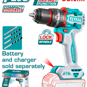 TOTAL TIDLI205581 Compact Brushless Cordless Impact Drill 20V