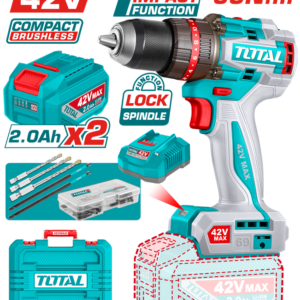 TOTAL TIDLI426982 Compact Brushless Cordless Impact Drill 42V