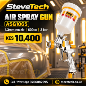 INGCO ASG1065 1.3mm Air Spray Gun 600cc – SteveTech poster with price KES 10,400