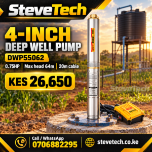 INGCO DWP55062 0.75HP 4-Inch Deep Well Pump – SteveTech poster with price KES 26,650