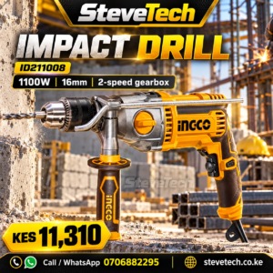 INGCO ID211008 1100W 16mm Impact Drill – SteveTech poster with price KES 11,310