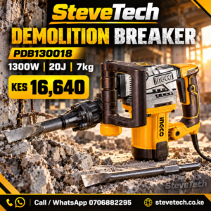 INGCO PDB130018 1300W 20J Demolition Breaker – SteveTech poster with price KES 16,640