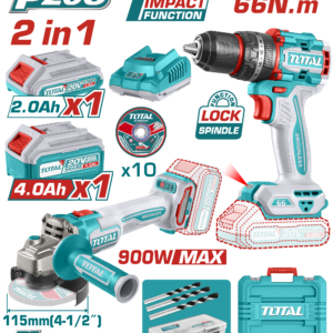 TOTAL TCKLI20273 Cordless 2 pcs combo kit 20V