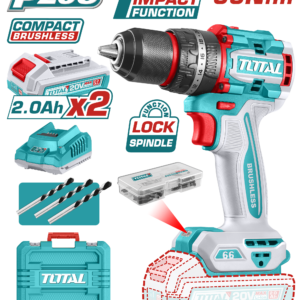 TOTAL TIDLI20668 Compact Brushless Cordless Impact Drill 20V