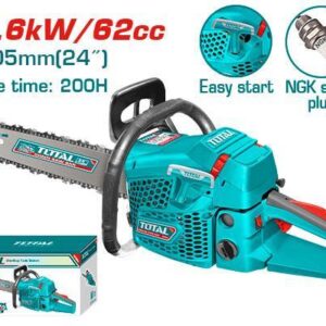 TOTAL TG5622611 62cc petrol chainsaw with 24-inch bar