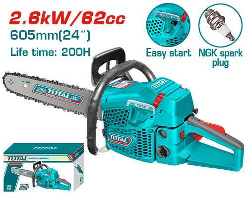 TOTAL TG5622611 62cc Petrol Chainsaw - 24 Inch Bar 1 TOTAL TG5622611 62cc petrol chainsaw with 24-inch bar