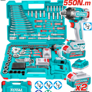 TOTAL THKTHP41728 172 Pcs Cordless impact wrench tools set 20V