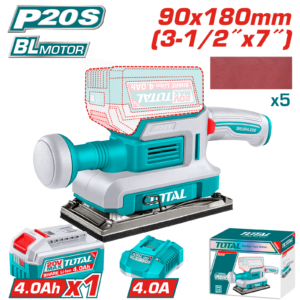 TOTAL TFSLI20313 Cordless finishing sander 20V