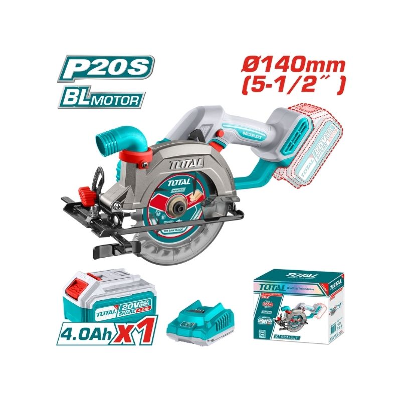 TOTAL TSLI14021 Lithium-Ion circular saw 20V 1 TOTAL TSLI14021 Lithium-Ion circular saw 20V